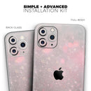 Muted Pink and Grunge Shimmering Orbs - Vinyl Skin Wrap for iPhone 17 Pro Max, 17 Pro, 17 Air, 17, 16 & All Models — Soft Matte or Ultra Gloss
