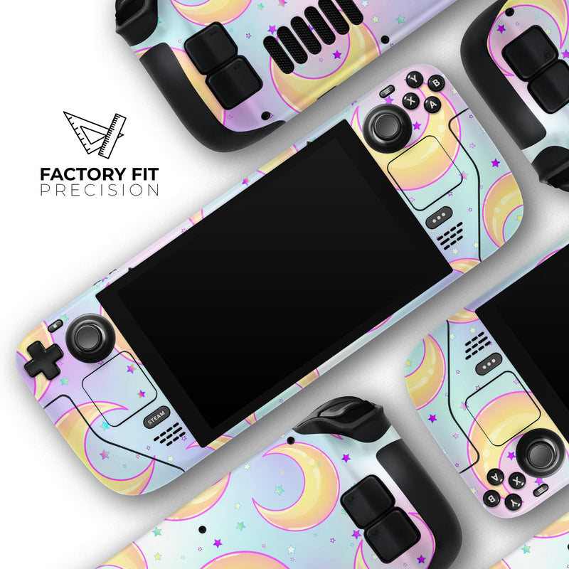 Mystical Crescent Moons // Full Body Skin Decal Wrap Kit for the Steam Deck handheld gaming computer