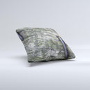 Nailed Mossy Wooden Planks ink-Fuzed Decorative Throw Pillow