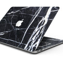 Natural Black & White Marble Stone // Skin Decal Wrap Kit Compatible with the Apple MacBook Pro, Pro with Touch Bar or Air (11, 12, 13, 15 & 16" - All Versions Available)