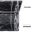 Natural Black & White Marble Stone // Skin Decal Wrap Kit Compatible with the Apple MacBook Pro, Pro with Touch Bar or Air (11, 12, 13, 15 & 16" - All Versions Available)