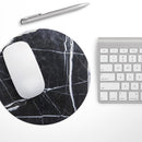Natural Black & White Marble Stone// WaterProof Rubber Foam Backed Anti-Slip Mouse Pad for Home Work Office or Gaming Computer Desk