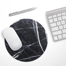 Natural Black & White Marble Stone// WaterProof Rubber Foam Backed Anti-Slip Mouse Pad for Home Work Office or Gaming Computer Desk
