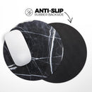 Natural Black & White Marble Stone// WaterProof Rubber Foam Backed Anti-Slip Mouse Pad for Home Work Office or Gaming Computer Desk