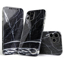 Natural Black & White Marble Stone // Full-Body Skin Decal Wrap Cover for Apple iPhone 15, 14, 13, Pro, Pro Max, Mini, XR, XS, SE (All Models)