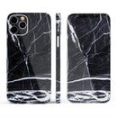 Natural Black & White Marble Stone // Full-Body Skin Decal Wrap Cover for Apple iPhone 15, 14, 13, Pro, Pro Max, Mini, XR, XS, SE (All Models)