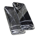 Natural Black & White Marble Stone // Full-Body Skin Decal Wrap Cover for Apple iPhone 15, 14, 13, Pro, Pro Max, Mini, XR, XS, SE (All Models)