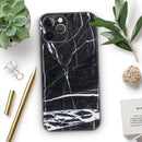 Natural Black & White Marble Stone // Full-Body Skin Decal Wrap Cover for Apple iPhone 15, 14, 13, Pro, Pro Max, Mini, XR, XS, SE (All Models)