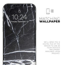 Natural Black & White Marble Stone // Full-Body Skin Decal Wrap Cover for Apple iPhone 15, 14, 13, Pro, Pro Max, Mini, XR, XS, SE (All Models)