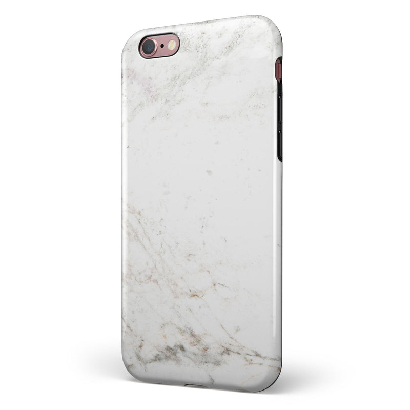 Natural White Marble Surface iPhone 6/6s or 6/6s Plus 2-Piece Hybrid INK-Fuzed Case