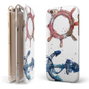 Nautical Pen and Watercolor iPhone 6/6s or 6/6s Plus 2-Piece Hybrid INK-Fuzed Case