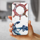 Nautical Pen and Watercolor iPhone 6/6s or 6/6s Plus 2-Piece Hybrid INK-Fuzed Case