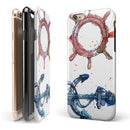 Nautical Pen and Watercolor iPhone 6/6s or 6/6s Plus 2-Piece Hybrid INK-Fuzed Case
