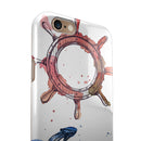 Nautical Pen and Watercolor iPhone 6/6s or 6/6s Plus 2-Piece Hybrid INK-Fuzed Case
