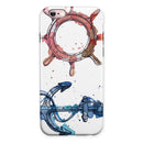 Nautical Pen and Watercolor iPhone 6/6s or 6/6s Plus 2-Piece Hybrid INK-Fuzed Case