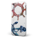 Nautical Pen and Watercolor iPhone 6/6s or 6/6s Plus 2-Piece Hybrid INK-Fuzed Case
