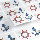 Nautical Pen and Watercolor - Premium Protective Decal Skin-Kit for the Apple Credit Card