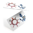 Nautical Pen and Watercolor - Premium Protective Decal Skin-Kit for the Apple Credit Card