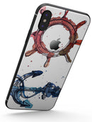 Nautical Pen and Watercolor - iPhone X Skin-Kit