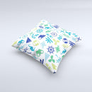 Nautical Vector Shapes Ink-Fuzed Decorative Throw Pillow