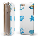 Nautical Watercolor Pattern iPhone 6/6s or 6/6s Plus 2-Piece Hybrid INK-Fuzed Case