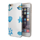 Nautical Watercolor Pattern iPhone 6/6s or 6/6s Plus 2-Piece Hybrid INK-Fuzed Case