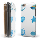 Nautical Watercolor Pattern iPhone 6/6s or 6/6s Plus 2-Piece Hybrid INK-Fuzed Case