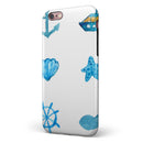 Nautical Watercolor Pattern iPhone 6/6s or 6/6s Plus 2-Piece Hybrid INK-Fuzed Case