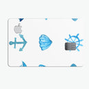 Nautical Watercolor Pattern - Premium Protective Decal Skin-Kit for the Apple Credit Card