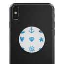 Nautical Watercolor Pattern - Skin Kit for PopSockets and other Smartphone Extendable Grips & Stands