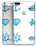 Nautical Watercolor Pattern - Skin-kit for the iPhone 8 or 8 Plus