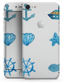 Nautical Watercolor Pattern - Skin-kit for the iPhone 8 or 8 Plus