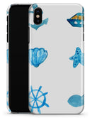 Nautical Watercolor Pattern - iPhone X Clipit Case