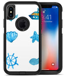 Nautical Watercolor Pattern - iPhone X OtterBox Case & Skin Kits