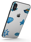 Nautical Watercolor Pattern - iPhone X Skin-Kit