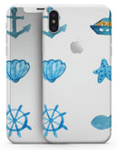 Nautical Watercolor Pattern - iPhone X Skin-Kit
