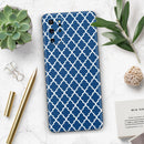 Navy & White Seamless Morocan Pattern - Premium Vinyl Skin Decal for Samsung Galaxy S25 Ultra, S24, S23, S22 & All Galaxy S Models