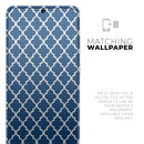 Navy & White Seamless Morocan Pattern - Premium Vinyl Skin Decal for Samsung Galaxy S25 Ultra, S24, S23, S22 & All Galaxy S Models