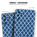 Navy & White Seamless Morocan Pattern - Premium Vinyl Skin Decal for Samsung Galaxy S25 Ultra, S24, S23, S22 & All Galaxy S Models