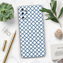 Navy & White Seamless Morocan Pattern V2 - Skin-Kit for the Samsung Galaxy S-Series S20, S20 Plus, S20 Ultra , S10 & others (All Galaxy Devices Available)