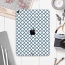 Navy & White Seamless Morocan Pattern - Full Body Skin Decal for the Apple iPad Pro 12.9", 11", 10.5", 9.7", Air or Mini (All Models Available)