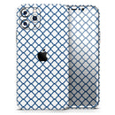 Navy & White Seamless Morocan Pattern V2 - Protective Skin Wrap & Decal – Compatible with iPhone SE to iPhone 17 Pro Max (All Models)