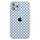 Navy & White Seamless Morocan Pattern V2 - Protective Skin Wrap & Decal – Compatible with iPhone SE to iPhone 17 Pro Max (All Models)