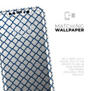 Navy & White Seamless Morocan Pattern V2 - Protective Skin Wrap & Decal – Compatible with iPhone SE to iPhone 17 Pro Max (All Models)