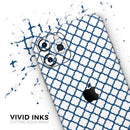 Navy & White Seamless Morocan Pattern V2 - Protective Skin Wrap & Decal – Compatible with iPhone SE to iPhone 17 Pro Max (All Models)