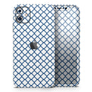 Navy & White Seamless Morocan Pattern V2 - Protective Skin Wrap & Decal – Compatible with iPhone SE to iPhone 17 Pro Max (All Models)