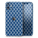 Navy & White Seamless Morocan Pattern - Protective Skin Wrap & Decal – Compatible with iPhone SE to iPhone 17 Pro Max (All Models)
