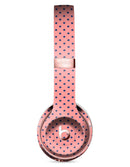 Navy Blue Micro Polka Dots Over Coral 2 Full-Body Skin Kit for the Beats by Dre Solo 3 Wireless Headphones