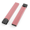 Navy Blue Micro Polka Dots Over Coral - Premium Decal Protective Skin-Wrap Sticker compatible with the Juul Labs vaping device