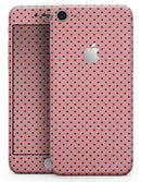 Navy Blue Micro Polka Dots Over Coral - Skin-kit for the iPhone 8 or 8 Plus